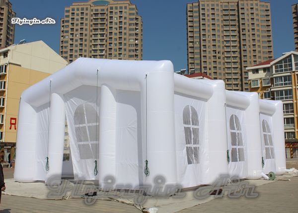 Оптовая крупная надувная свадебная шатер палатка 12 м 39,4 фута белого воздуха конструкция Впрыскивание рамки для открытого мероприятия для вечеринки