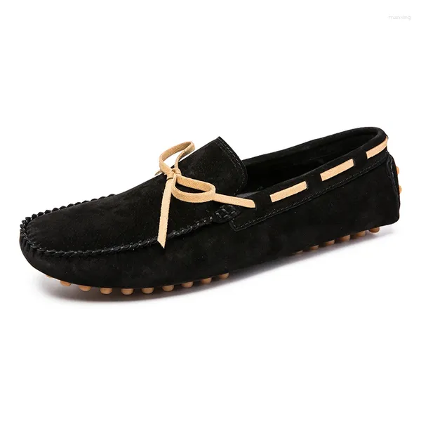 Casual Shoes Herren -Moccasins mit britischen Stil echte Leder -Laienschuhschuhschuhe Männer Wintersping Chaussures