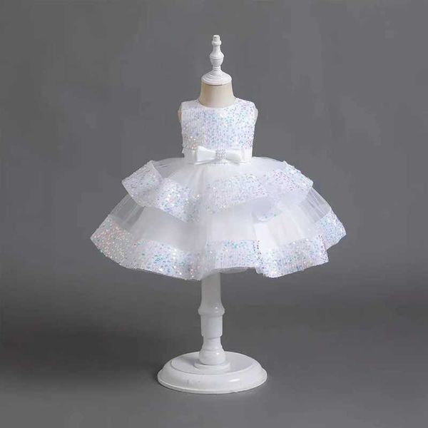 Vestidos de menina bebê menina princesa vestido elegante vestido de casamento de casamento de casamento vestido de bola de bola bow ball tutu vesidos childrens roupas