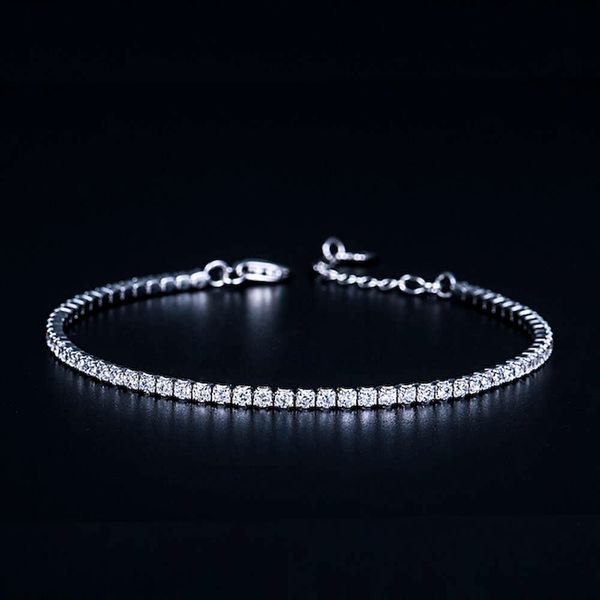 Großhandel Frauen Schmuck Mode Charming Sterling Sier Tennisarmband für Mädchen Lady Damen Soziale Versammlung Mode Kleidung