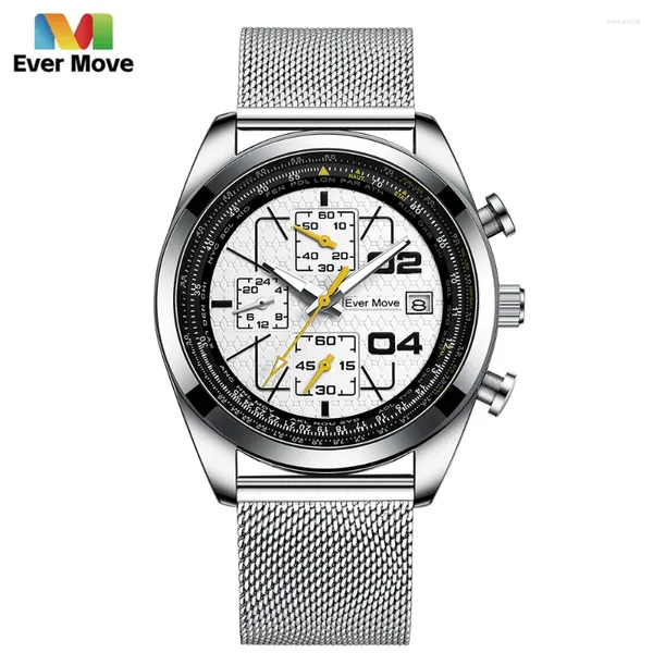 Armbanduhren bewegt jemals Männer ultra dünne Uhren einfache leuchtende Edelstahl -Maschengürtel Quarz Uhr Freizeitgeschenke für