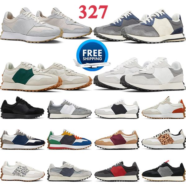 Scarpe da corsa 327 donne da uomo con stampa leopardo sneaker blu bianca beige navy fashion uomini donne skateboard black kaki sale marino scarpe casual casual