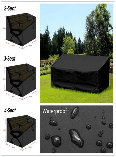 Pratico copertura per sedili da banco impermeabile per mobili da giardino per mobili per polvere di polvere di stoffa oxford sedili per la casa essenziali utensili per la casa essenziali16671168