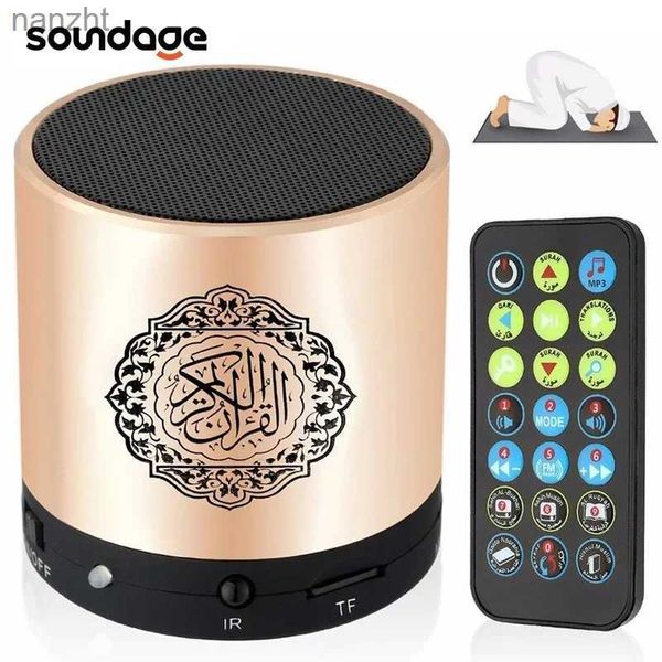 Tragbare Lautsprecher Handy -Lautsprecher 8 GB FM Radio TF MP3 mit Fernbedienung Tragbarer Koranlautsprecher Muslim Receiver Player 15 Sound 19 Sprache Hochqualitätsgeschenk WX