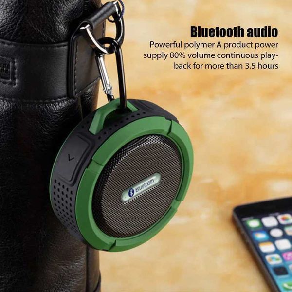 Tragbare Lautsprecher Handy-Lautsprecher tragbarer Bluetooth-Lautsprecher wasserdichte drahtlose Freisprechlautsprecher Outdoor Saugnapfe Mini-Auto-Bass-Lautsprecher kleiner Lautsprecher WX