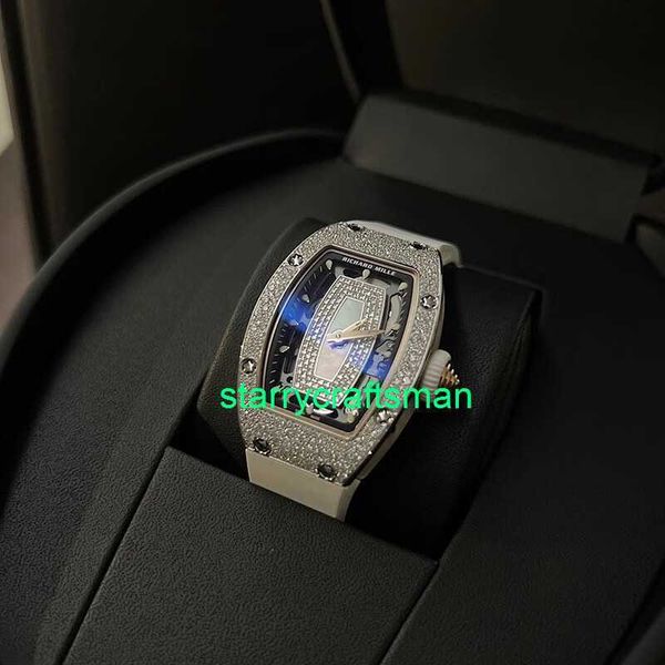 RM Luxury Uhren Mechanische Uhrenmühlen Red Lip Damen Watch RM07-01 Original Diamond Set Automatische mechanische Mode Frauen Uhr STQ4