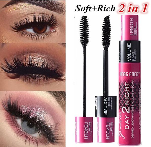 2 in 1 mascara 3D mascara nero arricciatura occhio ciglia doppio mascara impermeabile mascaras full mascaras trucco strumento 5492727