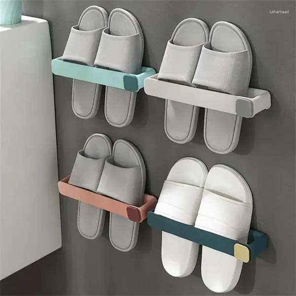 Banyo Aksesuar Set Terlik Rafı Zemin Alanı Yok Çok Amaçlı Ev Kullanımı Duvara monte depolama aletleri beyaz/ mavi/ ayakkabı
