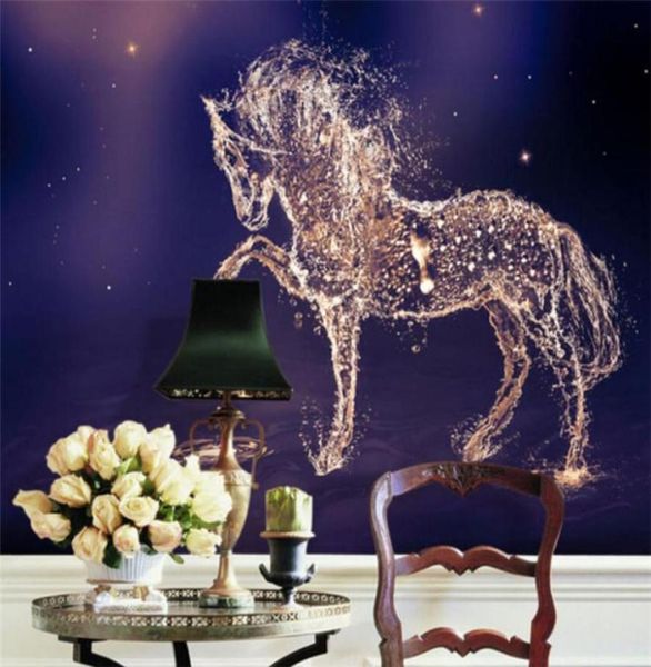 Cavalo de parede de papel de parede grande 3D PO 3D Pintura de parede de parede de parede quarto TV Background Wallpaper Mural Art Home Decor9022977461921