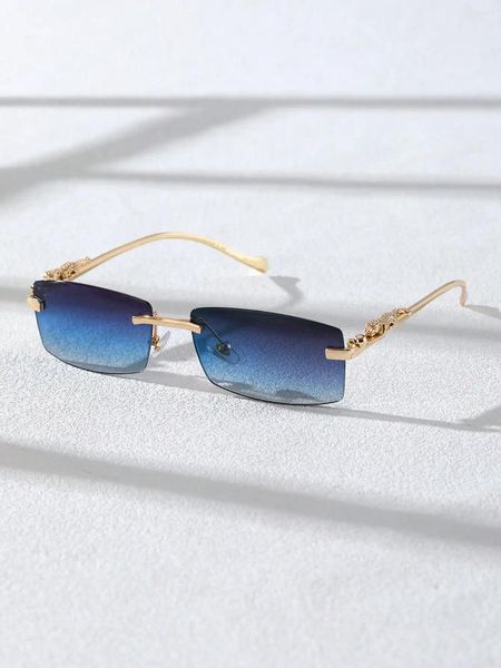 Occhiali da sole 1pc occhiali unisex in metallo senza telaio quadrato moda per accessori per animali stradali