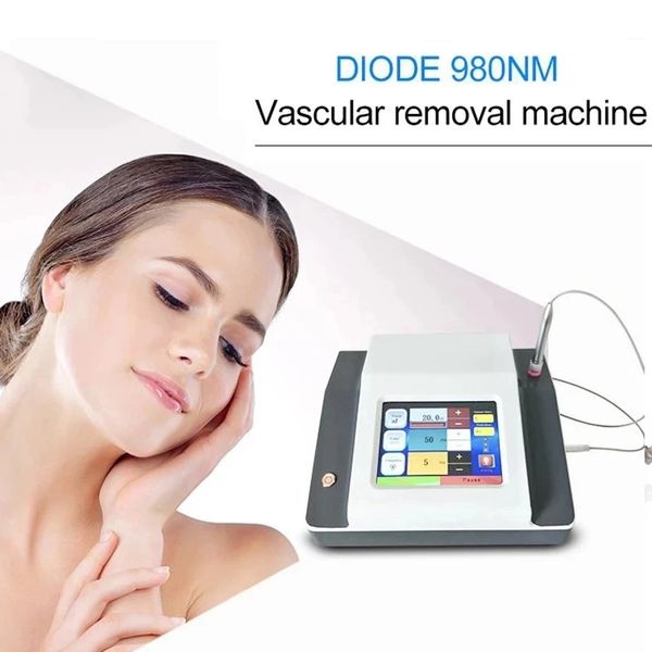 Entrega rápida 30W de alta potência 980nm Diodo a laser Instrumento facial Varicose Tratamento vascular para reduzir as veias da aranha e vasos sanguíneos vermelhos