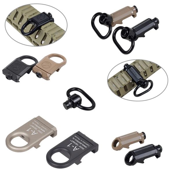 Tactical RSA GBB Redação rápida liberação QD Sling Swivel Scope Mount .223 AR 15 Hunting Fit Pictinny Rail Mlok Keymod Adaptador de montagem