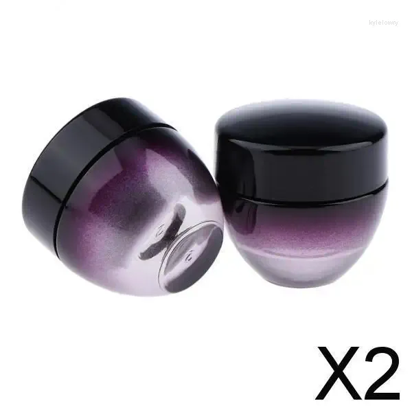 Escovas de maquiagem 2x 2pc Vidro Cosmético Jar Loção de Jarra 15g