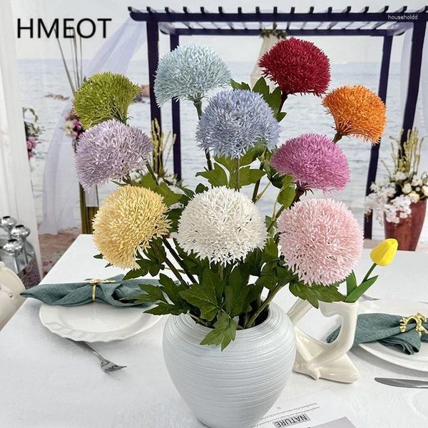 Fiori decorativi fiore artificiale dentelione verde palla di cipolla in plastica pompon decorazione tavolo da casa accompagnamento floreale accessori po pot