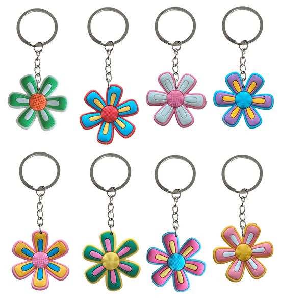 Keychains Lanyards Blume 11 Schlüsselbundschlüsselring für Rucksäcke Key Ring Girls Cool Geeignete Schulbag Ringe Jungen Anhänger Zubehör Kid Ot1po