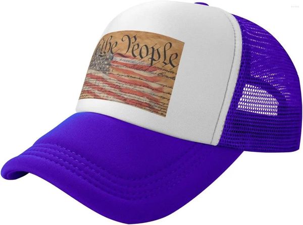 Top Caps bayrak anayasası biz insanlar örgü beyzbol şapkası baba şapka kamyon şoförü güneş