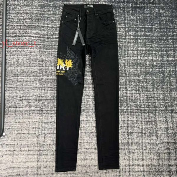 Amrir Jeans Paris Amrir Jeans Hosen Purpur Jeans Designer Jeans für Herren Männer Jeans Jeans Männer hochqualitativ 24 neue Stil Schwarze Nahe neue 7531