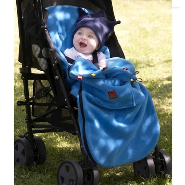 Decken geborener Kinderwagenumschlag Decke Blue Baby Boy Fleece Schlafsack Fußmiss Sack Säugling Kinderstärkerei Kinder warm Kinder Schlafsack