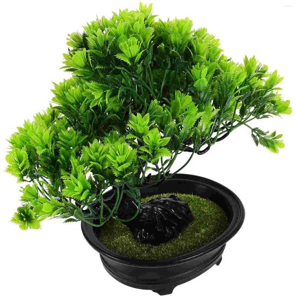 Dekorative Blumen Japanische Zedern Bonsai Pflanze künstliche Fauxpflanzen für Wohnkultur Innenräume