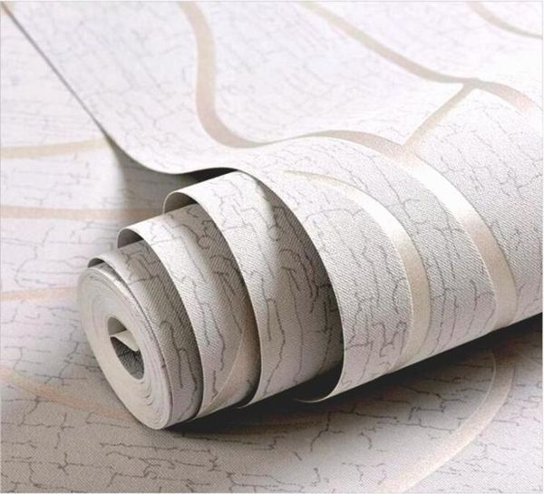 Rolo de papel de parede 3D não tecido Rolo moderno de estilo simples superfície listrada papel de parede 3D papel de parede de mesa 23141960244