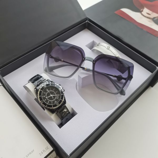 Chy Sunglasses Watch Set Box Luxury Watch Designer водонепроницаемый автоматический стол знакомств женские солнцезащитные очки