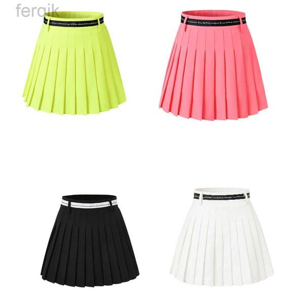 Skirts Skorts Donne Donne sottili traspirabili in alto traspirabile a doppio strato con gonna corta sport sport da tennis palestra fitness a allenamento morbido indossare d240508