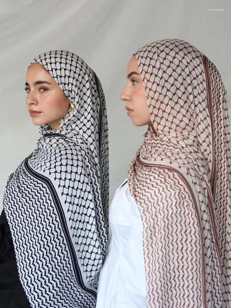Этническая одежда элегантная мусульманская модная вышиваемая шарф -шарф женщин винтажный турецкий дубайский переход