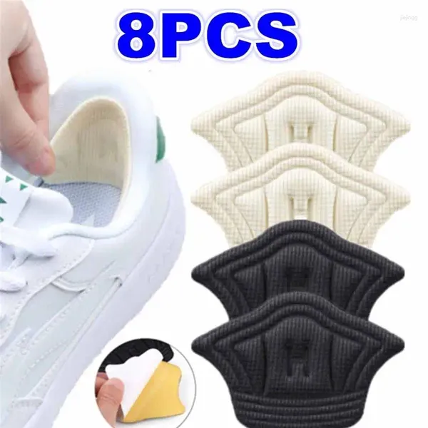 Frauen Socken 8pcs Einlegesohlen Patch Heel Pads für Sportschuhe zurück Aufkleber Einstellbare Größe Antiwear Feet Pad Kissen Schmerz Reliefein Einsatz Innensohle