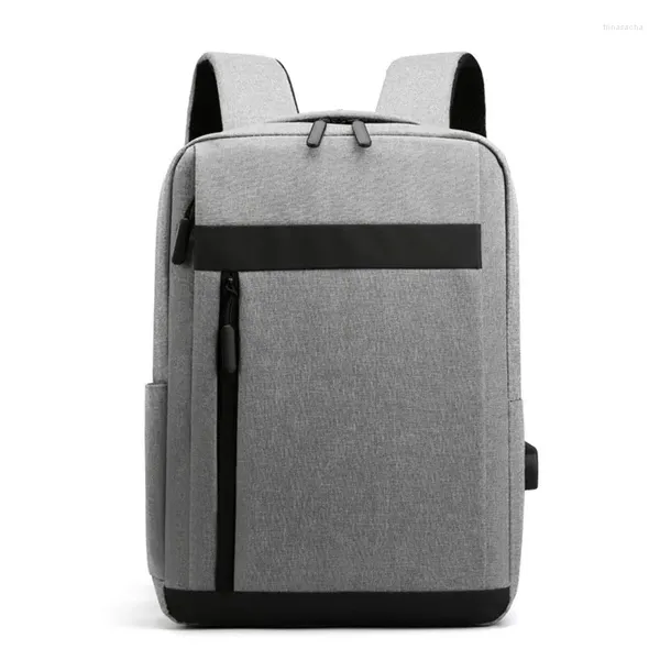 Chegada de mochila para homens Multifunction Bags Laptop de negócios USB Charging Viagem Knapsack Rucksack portátil simples