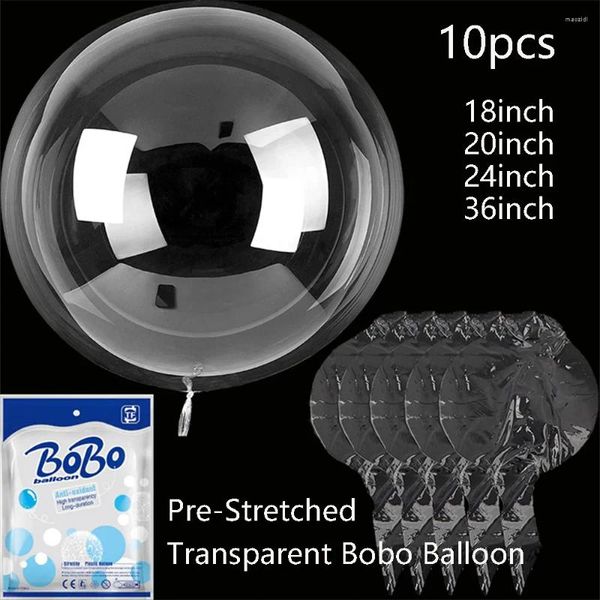 Party -Dekoration 10pcs 18/20/24/36 Zoll Vordehnten transparenten Boboballon Clear Bubble Hochzeit Geburtstag