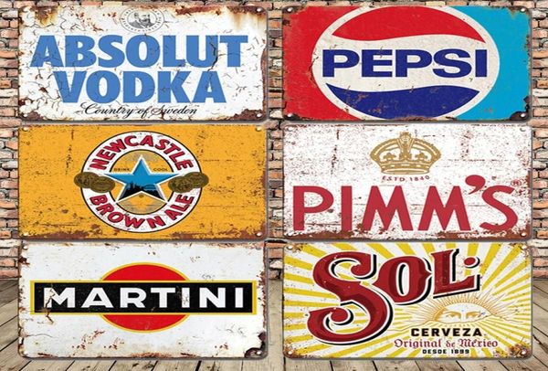 Metallmalerei Vintage Bier Poster Zinnschild Retro Dekorative Plaque Pub Bar Man Cave Club Dekoration Accessoires Wohnzimmer Dekor9751797