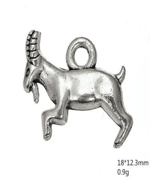 Billy Goat Capricórnio Prazado de prata antiga Fazendo joias naturais fabricação de jóias para pulseira ou colar4281505