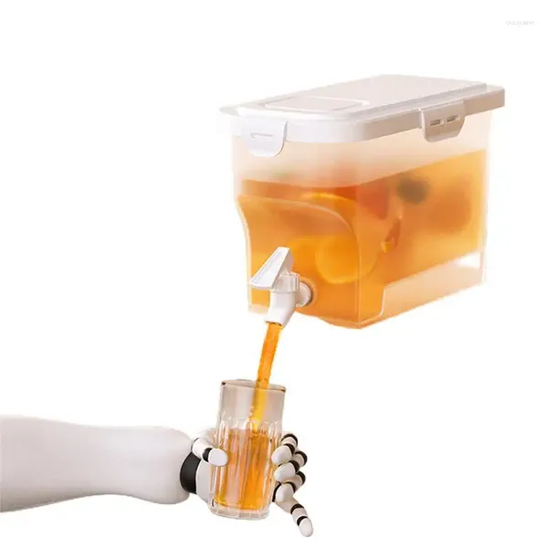 Dispensador de garrafas de água para suco de geladeira e recipientes de bebidas festas com design de torneira 3.5l Capacidade geladeira