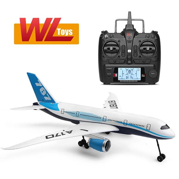 Wltoys a170 rc planagem de brinquedo de brinquedo EPO Craft de espuma elétrica de controle remoto de controle remoto de controle remoto de controle remoto aeronaves de asa fixa 240508