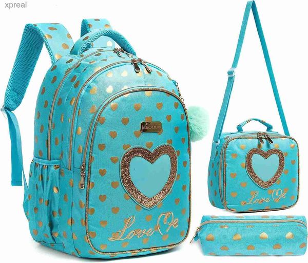 Backpacks Schulgirl -Rucksack mit Lunchbag Bleistift Hülle Basis -Rucksack für Teenager Girls WX