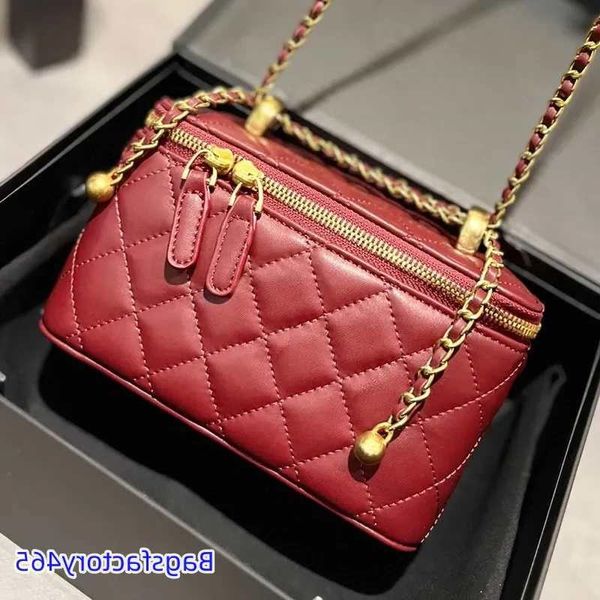 Designer Women Gold Cosmetic Trunk con borsa a catena Mini Makeup Brand Borse Brand Bascone Vanity 21A Box Ball Ball Bitb