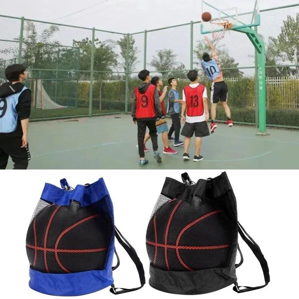 Новый спортивный баскетбольный рюкзак на плечах баскетбольной сетчатой ​​сумки волейбол футбол