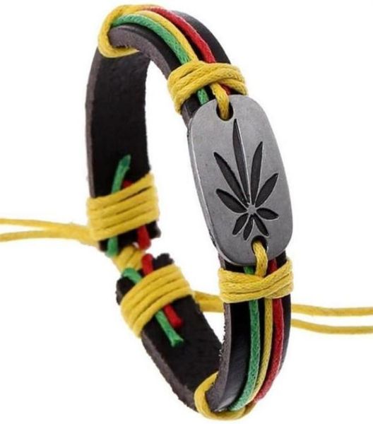 Rasta Jamaica Reggae кожаный браслет -фабричный фабрика качества дизайна Последний стиль оригинальный состояние233R1809538
