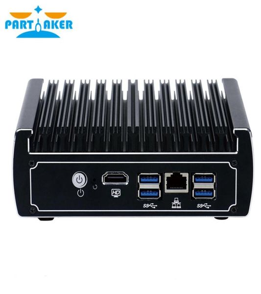 Фан -аппаратный брандмауэр Partaker i7 Pfsense Mini PC Kaby Lake Celeron 3865U с 6RJ45 1000M LAN 4 USB 304141682