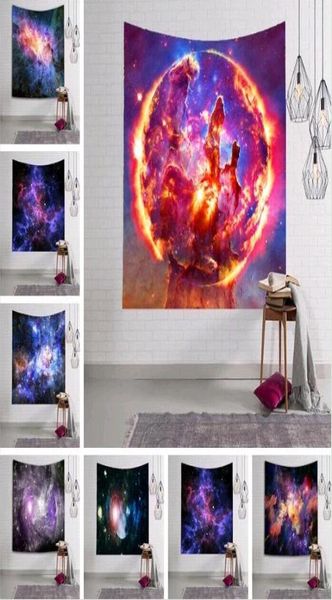 Erstaunliche Sternenhimmel Nacht Wandteppich 3D bedrucktes Wand Hanges Bild Bohemian Beach Handtischtuch Decken WQ134Wll2240579