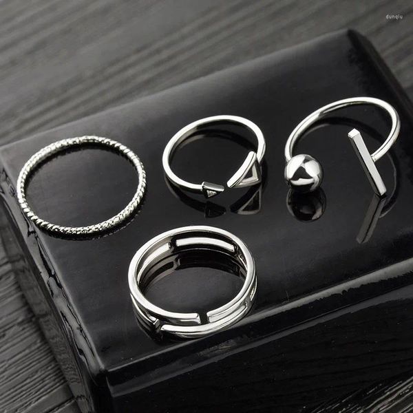 Rings de cluster A originalidade da moda Punk Hip-Hop minimalista favorável