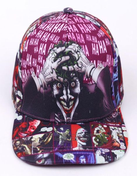 DC Comic The Joker Brand Snapback Cap Moda Men Mulheres Mulheres Caps de beisebol Ajustável HAP HIP HOP HAT1741305