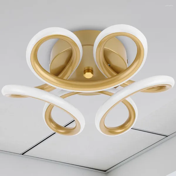 Wandlampe Nordisch Luxus-Kronleuchter 3000k-6000k Mental Gold Moderne geometrische Figur Deckenleuchte mit Blumenform mit Lampenschirm, die montiert ist