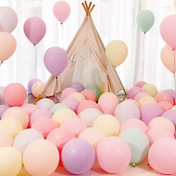 Decoração de festa 10/30/50pcs 10 polegadas Macarons Balões de látex Air Globos pastel Candy Wedding Balling Balloon Baby Shower Decor