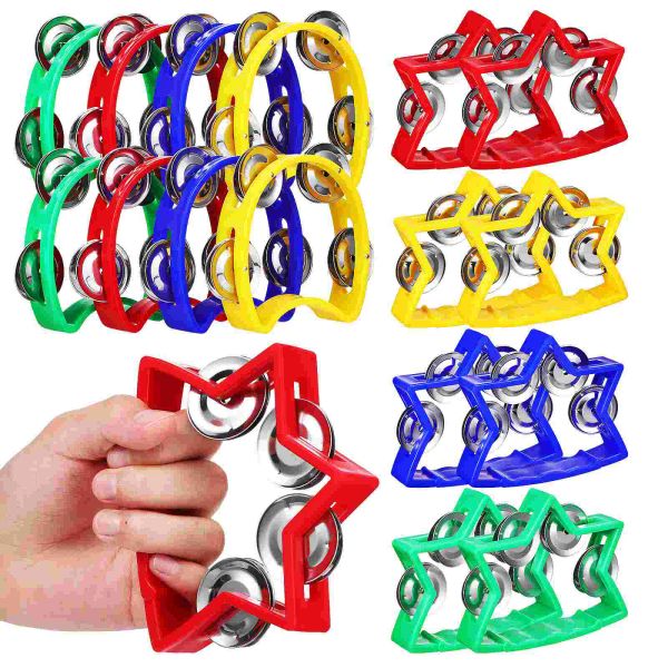 Инструменты 16pcs Hand Bells Toys Music Toys Toys Shaking Bells Tambourine Toys Instruments