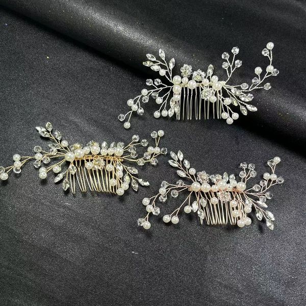 Ceso a foglia di copricapo della sposa Rinstone Women Ornaments Ornamenti per capelli da sposa Accessori per capelli per capelli per capelli pettine