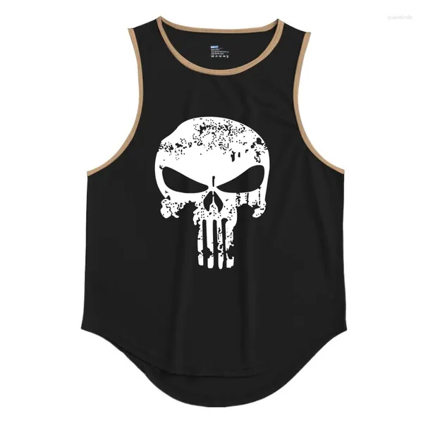 Tampo masculino Tampo da marca Plain Top Men Men Ponto de Fisiculturismo Singlet Gym Stringer Camisa sem mangas roupas de ginástica seca rápida