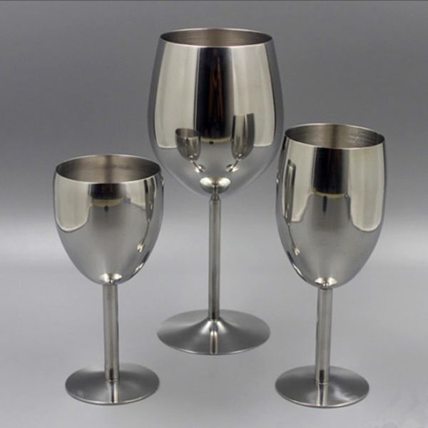 2 pezzi Classici bicchieri da vino in acciaio inossidabile 18 8 wineclass bar wine bicchiere cocktail champagne beveing tazza di ciondoli per feste y200107 266p