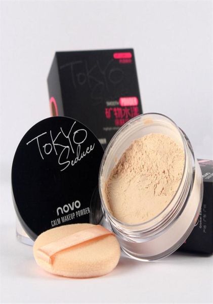 Novo Novo 4 Cores Pó solto Poço de face Finalmente acabamento transparente de maquiagem mineral Fundação cosmética Configuração em pó 01987232003