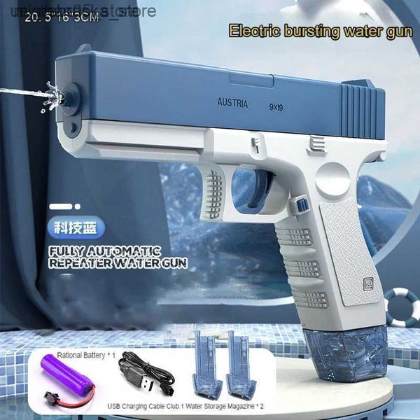 Песчаная игра в воду Fun 2024 Summer Hot M416 Gun Electric Pistol Shooting Toy Полностью автоматический открытый пляж Детский подарок De Agua Q240426 Q240408